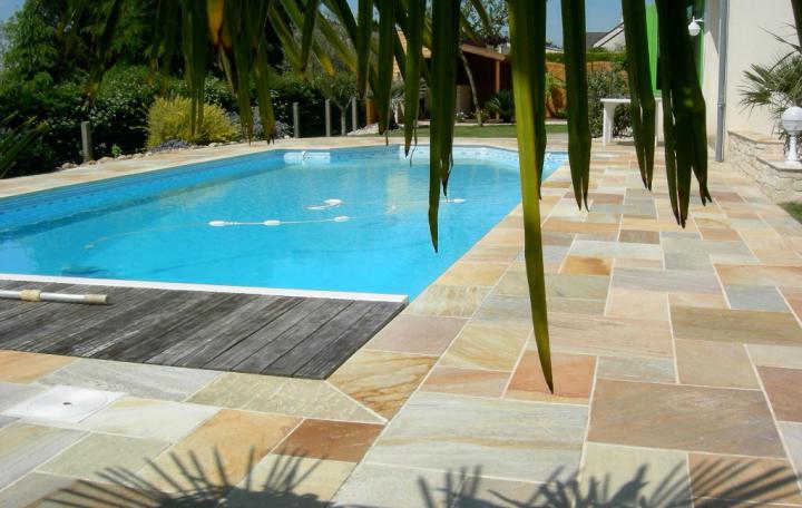 Collection extérieur > Terrasse > Dalle Quartzite yellow-plage de piscine